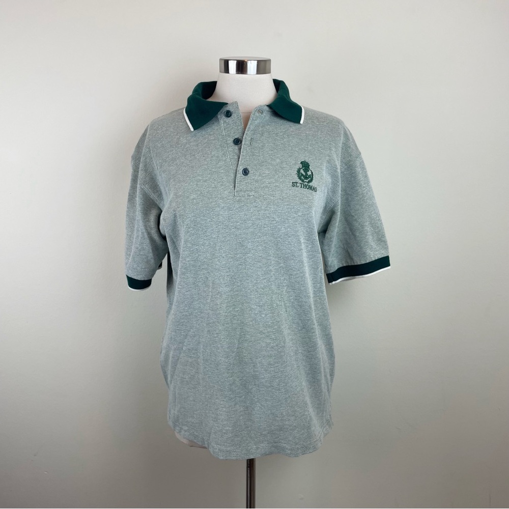 Time Square Sportswear St. Thomas Green Collared Polo Shirt Men Large USA